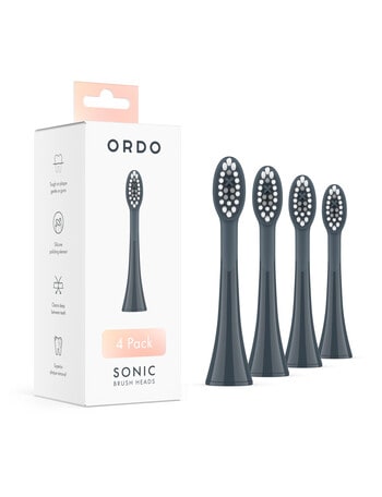 Ordo Sonic Brush Heads, 4-Pack, Charcoal Grey product photo