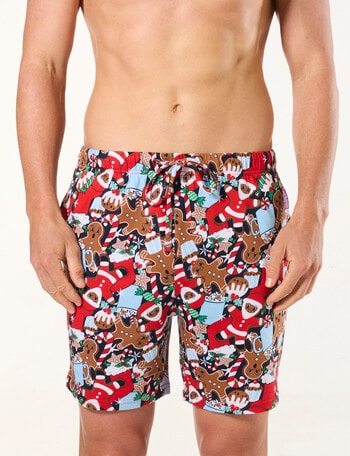 Mitch Dowd Christmas Gingerbread Heaven Knit Sleep Short, Red product photo