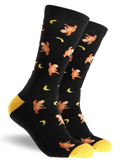 Mitch Dowd Bamboo-Blend Sloth Crew Sock, Black product photo