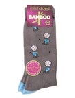 Mitch Dowd Bamboo-Blend Golf Crew Sock, Grey product photo View 02 S