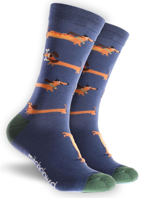 Mitch Dowd Hot Dog Bamboo-blend Crew Sock, Blue product photo