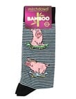 Mitch Dowd Skating Pork Bamboo-blend Crew Socks, Black product photo View 02 S