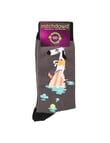 Mitch Dowd Hounding Waves Cotton-Blend Crew Socks, Charcoal product photo View 02 S