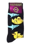 Mitch Dowd Daring Duckies Cotton-blend Crew Socks, Navy product photo View 02 S