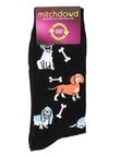 Mitch Dowd Doggy Bones Cotton-blend Crew Socks, Black product photo View 02 S