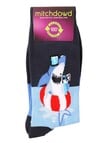 Mitch Dowd Shark Fun Cotton-blend Crew Socks, Navy product photo View 02 S