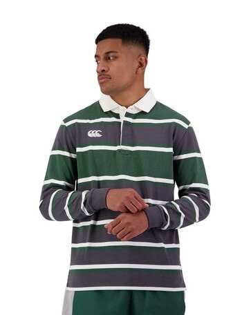 Canterbury Yarn Dye Stripe Long Sleeve T-Shirt, Pine Needle product photo