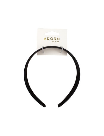 Adorn by Mae Matte Satin Headband, Black product photo