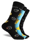 Mitch Dowd Glo Duck Cotton-blend Crew Sock, 3-Pack, Black & Blue product photo View 02 S