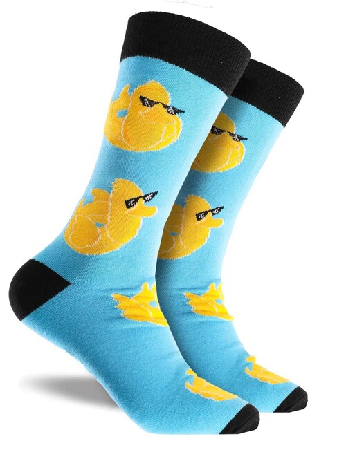 Mitch Dowd Glo Duck Cotton-blend Crew Sock, 3-Pack, Black & Blue product photo View 04 L