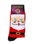 Mitch Dowd Christmas Santa Cotton Crew Socks, Red product photo View 02 S