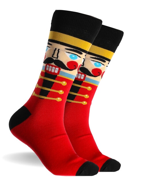 Mitch Dowd Christmas Nutty Cotton Crew Socks, Red product photo