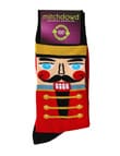 Mitch Dowd Christmas Nutty Cotton Crew Socks, Red product photo View 02 S