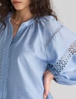 State of play Eden Lace Trim Blouse, Soft Blue product photo View 04 S