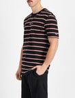 Champion Stripe Tee, Black, Dark Wood & Autumn product photo View 02 S