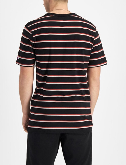 Champion Stripe Tee, Black, Dark Wood & Autumn product photo View 03 L