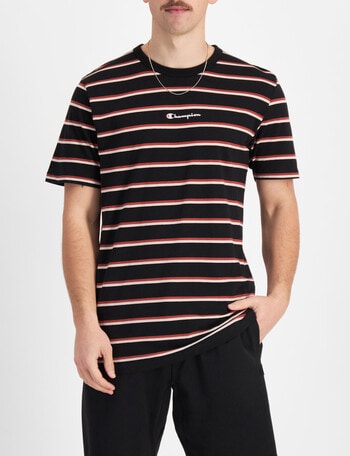 Champion Stripe Tee, Black, Dark Wood & Autumn product photo