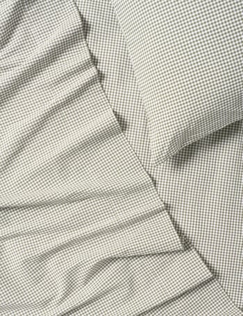 Haven Stone Wash Gingham Sheet Set, Olive product photo