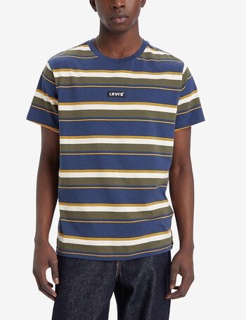 Levis get ready for casual days with levi's men's relaxed baby tab short-sleeve t-shirt in blue. product photo