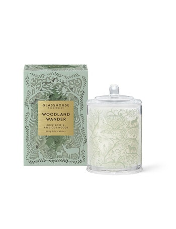 Glasshouse Fragrances Woodland Wander Soy Candle, 380g, Limited Edition product photo