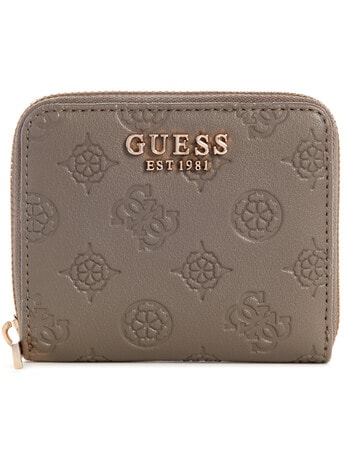 Guess Gerty Slg Small Zip Around Wallet (Deboss), Dark Taupe product photo