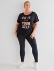 Superfit Curve Do it for Yourself Printed Tee, Black product photo View 03 S