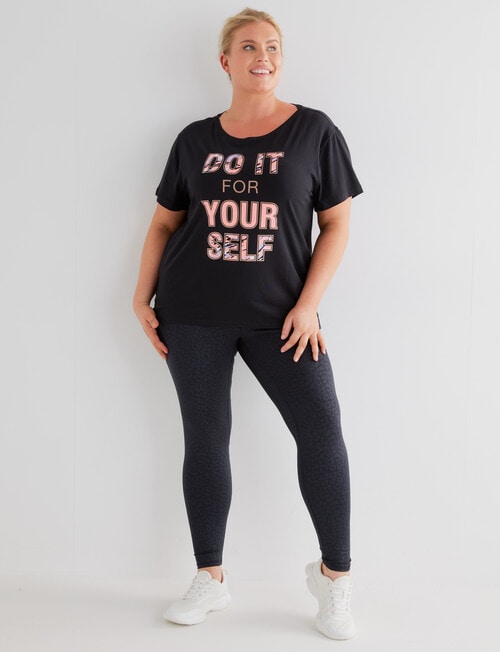 Superfit Curve Do it for Yourself Printed Tee, Black product photo View 03 L