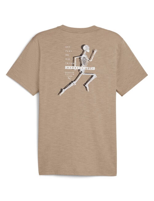 Puma Run Club Tee, Brown product photo View 02 L