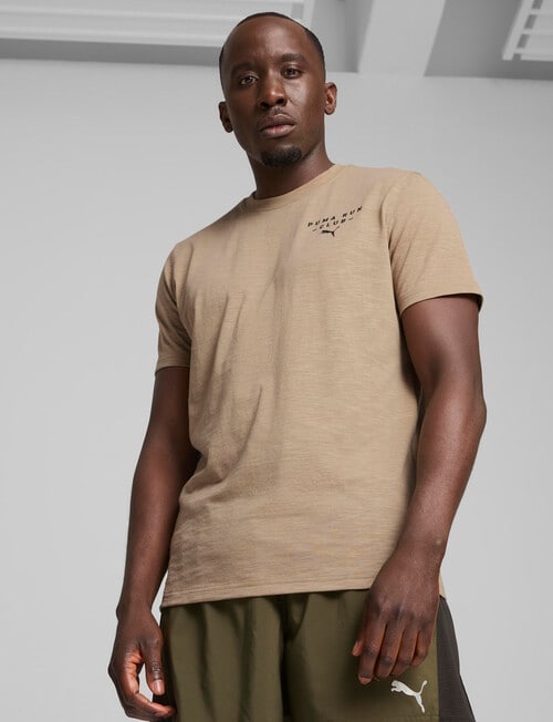 Puma Run Club Tee, Brown product photo View 03 L