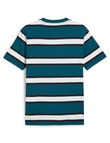 Puma Squad Stripe All Over Print Tee, Green product photo View 02 S