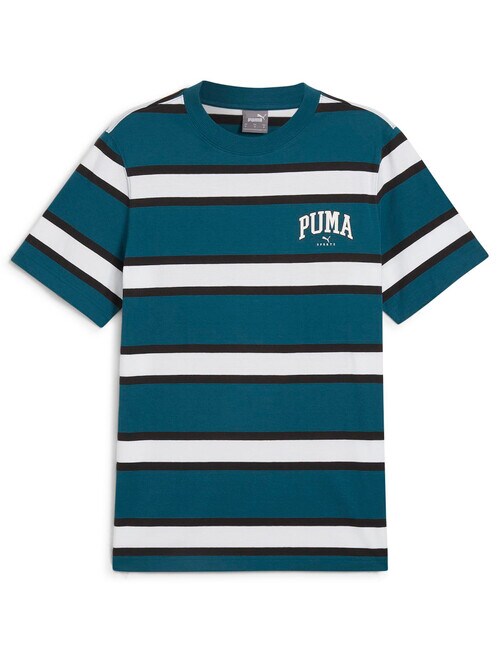 Puma Squad Stripe All Over Print Tee, Green product photo