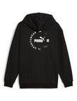 Puma Power Graphic Full-Zip Hoodie, Black product photo View 02 S