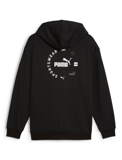 Puma Power Graphic Full-Zip Hoodie, Black product photo View 02 L