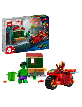 LEGO Superheroes Marvel Iron Man with Bike and The Hulk, 76287 product photo