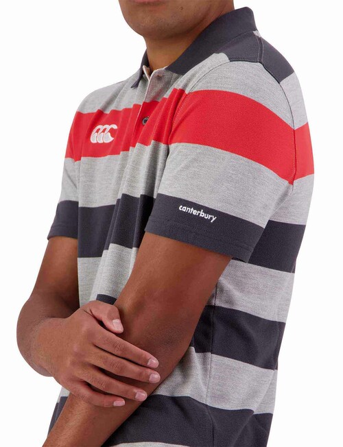 Canterbury Engineered Stripe Polo, Classic Marle product photo View 03 L