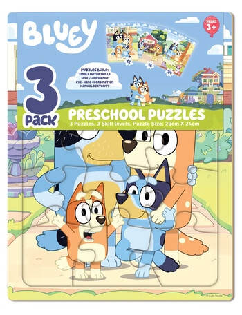 Bluey Frame Tray Puzzles, 3-Pack product photo