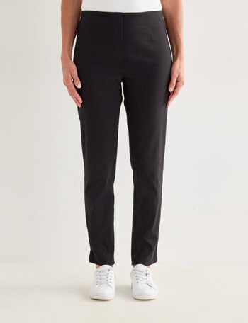 Ella J Classic Pull-On Bengaline Pant, Black product photo