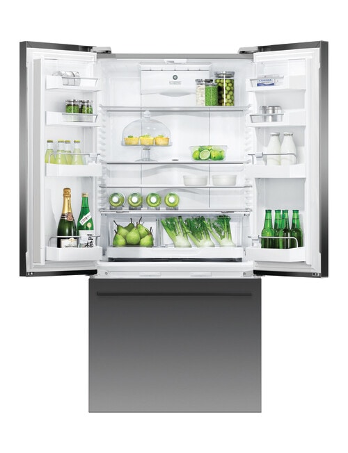 Fisher & Paykel 487L French Door Fridge Freezer with Ice and Water, Black, RF522ADUB5 product photo View 02 L