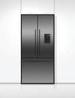 Fisher & Paykel 487L French Door Fridge Freezer with Ice and Water, Black, RF522ADUB5 product photo View 03 S