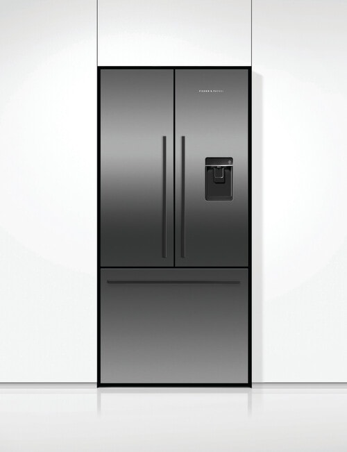 Fisher & Paykel 487L French Door Fridge Freezer with Ice and Water, Black, RF522ADUB5 product photo View 03 L