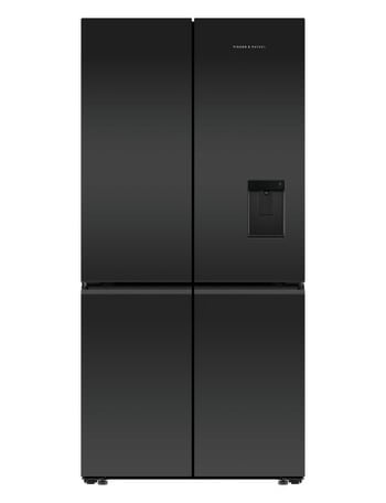 Fisher & Paykel 690L Quad Door Fridge Freezer with Ice and Water, Black, RF730QZUVB1 product photo