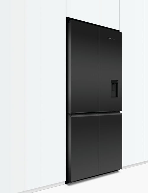 Fisher & Paykel 690L Quad Door Fridge Freezer with Ice and Water, Black, RF730QZUVB1 product photo View 06 L