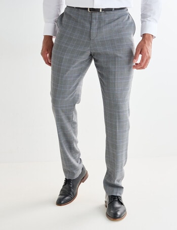 Laidlaw + Leeds Multicheck Tailored Pant, Light Grey product photo