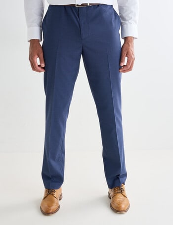 Laidlaw + Leeds Mini Houndstooth Tailored Pant, Navy product photo