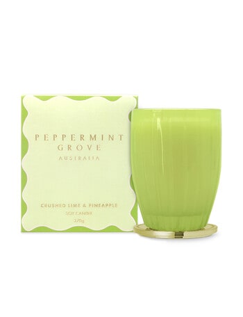 Peppermint Grove Large Candle, 370g, Crushed Lime & Pineapple product photo