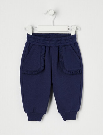 Teeny Weeny Fleece Trackpants, Navy product photo