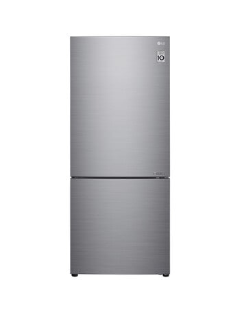 LG Electronics 420L Bottom Mount Fridge with Door Cooling, Stainless Steel, GB-455PL product photo