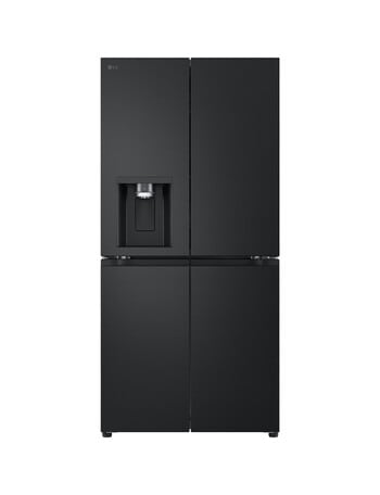 LG Electronics 506L Slim French Door Fridge with Ice & Water Dispenser, Matte Black, GF-L500MBL product photo