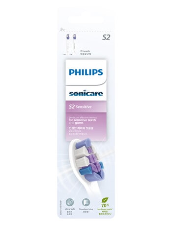 Philips Sonicare Sensitive Brush Head Refills, 2 Pack, White, HX6052/93 product photo