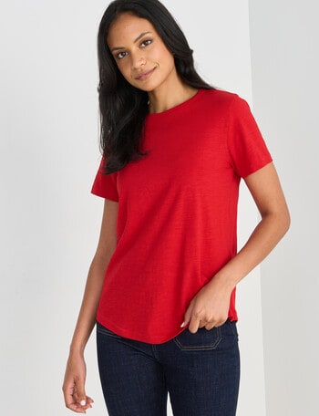 Zest Organic Cotton Short Sleeve Tee, Red product photo